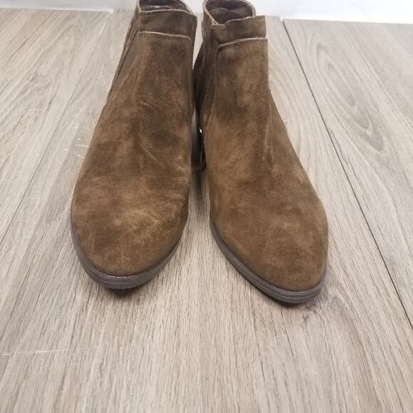 NWT Karl Lagerfeld Brown Suede booties sz. 9.5 - Picture 1 of 6